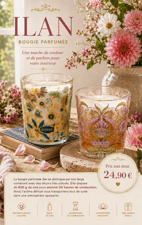 Offre: Bougie parfumée Ilan
