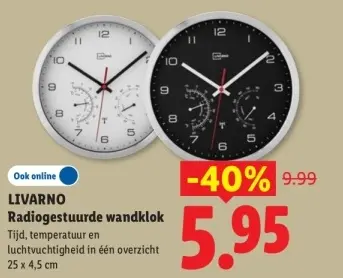 Aanbieding: Radiogestuurde wandklok