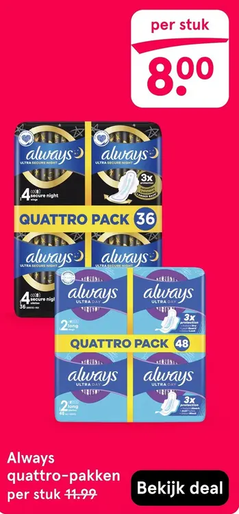 Aanbieding: Quattro-pakken