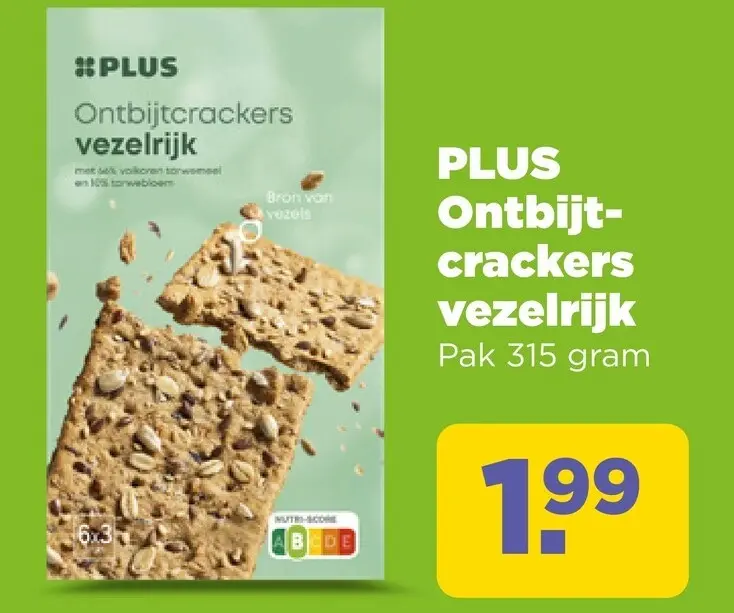 Aanbieding: Ontbijtcrackers vezelrijk