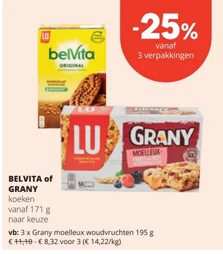 Aanbieding: BELVITA of GRANY koeken