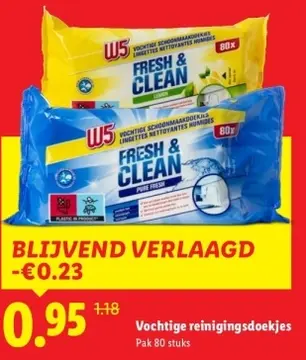 Aanbieding: Vochtige schoonmaakdoekjes