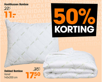 Aanbieding: Dekbed Bamboe 200x200 cm