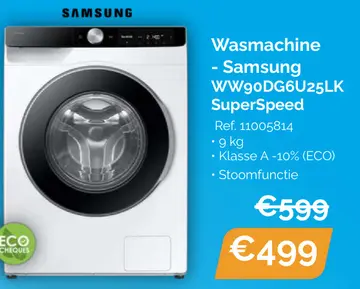 Aanbieding: Wasmachine - Samsung WW90DG6U25LK SuperSpeed