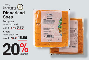 Aanbieding: Dinnerland Soep Pompoen