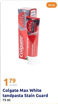 Aanbieding: Colgate Max White tandpasta Stain Guard