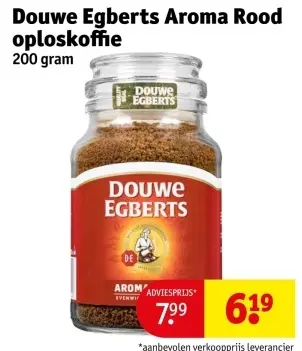 Aanbieding: Douwe Egberts Aroma Rood oploskoffie