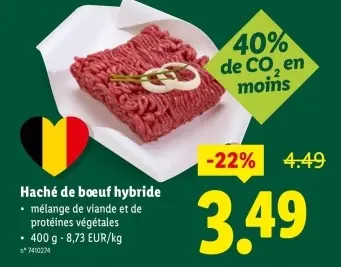 Offre: Haché de boeuf hybride