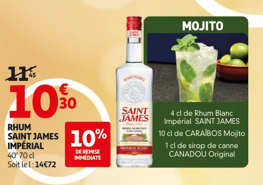 Offre: Rhum SAINT JAMES impérial