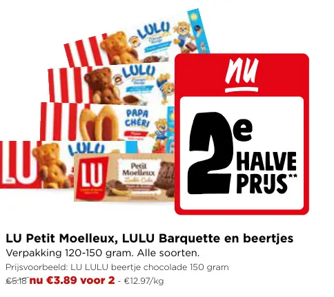 Promotie: Petit Moelleux, LULU Barquette en beertjes