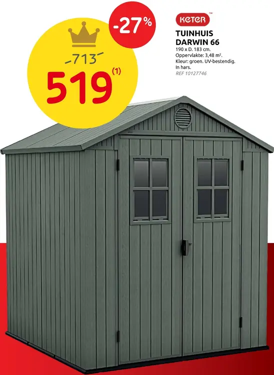 Promotie: Tuinhuis Darwin 66