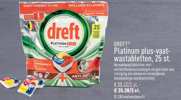 Promotie: Platinum plus-vaatwastabletten