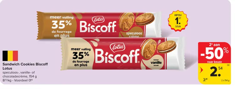 Promotie: Sandwich Cookies Biscoff