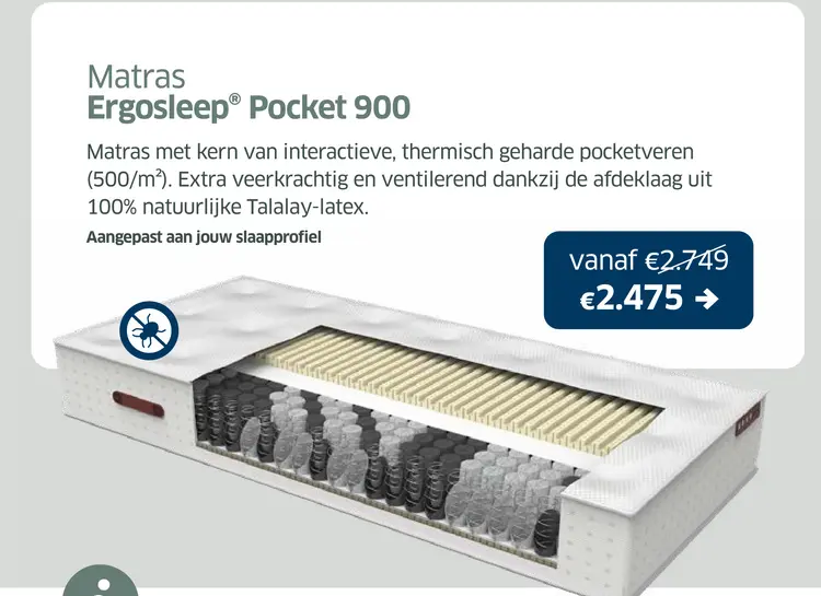 Promotie: Matras Ergosleep® Pocket 900