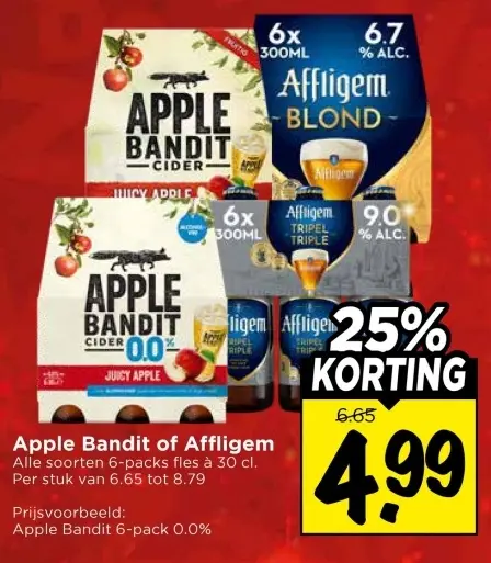 Aanbieding: Apple Bandit or Affligem