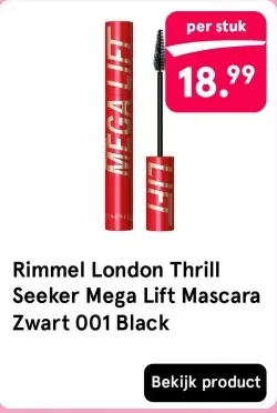 Aanbieding: Thrill Seeker Mega Lift Mascara Zwart 001 Black