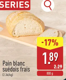 Offre: Pain blanc suédois frais