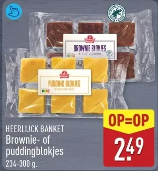 Aanbieding: Brownie- of puddingblokjes