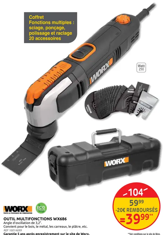 Offre: Outil multifonctions wx686