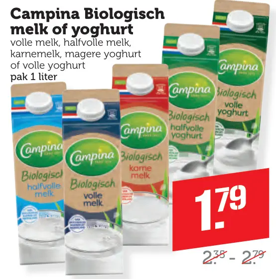 Aanbieding: Biologisch melk of yoghurt