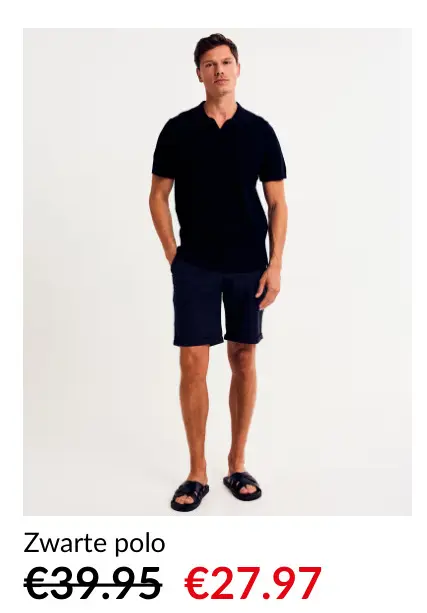 Promotie: Zwarte polo