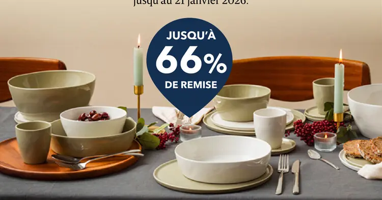Offre: Discount on tableware