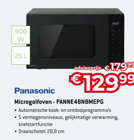 Promotie: Microgolfoven - PANNE48NBMEPG