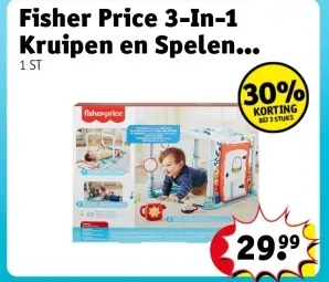 Aanbieding: Fisher Price 3-In-1 Kruipen en Spelen Activiteitenspeelmat