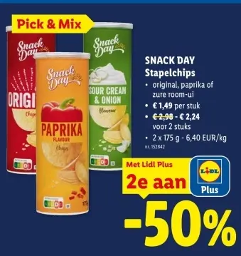 Promotie: Stapelchips