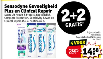 Aanbieding: Sensodyne Gevoeligheid Plus en Clinical Repai