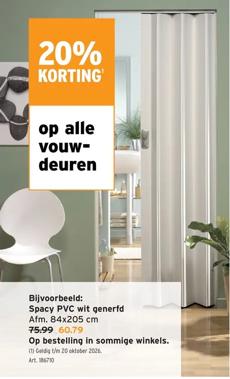 Promotie: Spacy PVC wit generfd