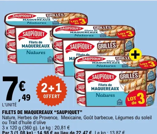 Promotie: Filets de maquereaux