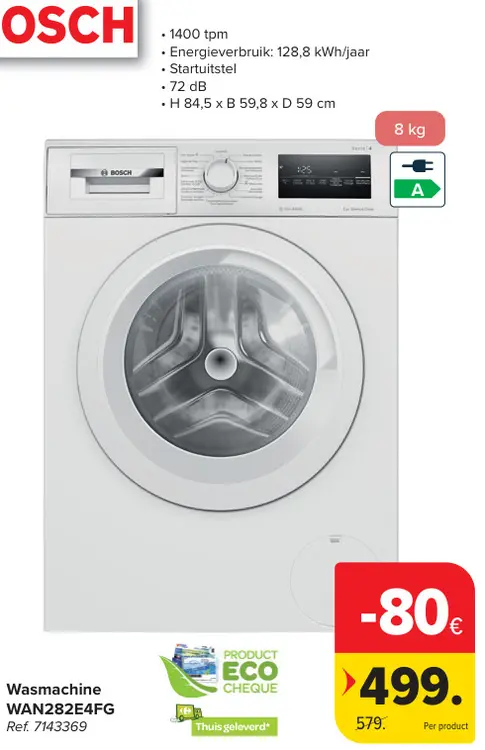 Promotie: Wasmachine