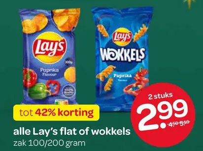 Aanbieding: Lay's flat of wokkels