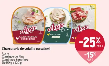 Offre: Charcuterie de volaille ou salami