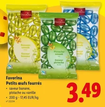 Offre: Petits œufs fourrés