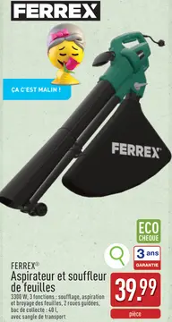 Offre: Aspirateur et souffleur de feuilles