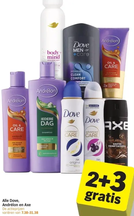 Aanbieding: Alle Dove, Andrélon en Axe
