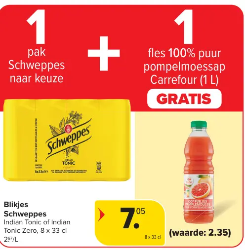Promotie: Schweppes Indian Tonic or Indian Tonic Zero