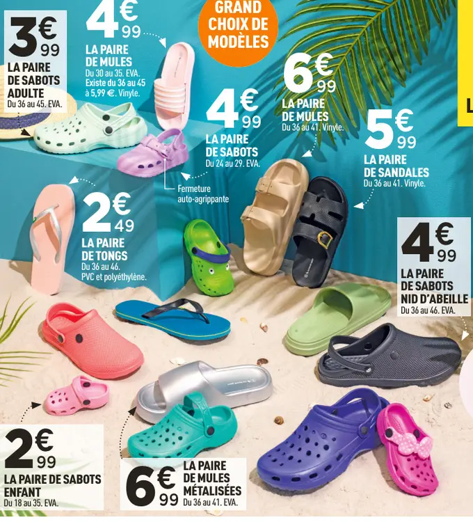 Offre: La paire de sabots adulte