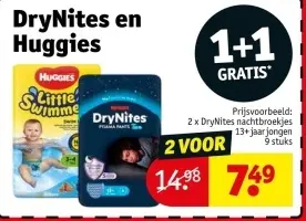 Aanbieding: DryNites en Huggies
