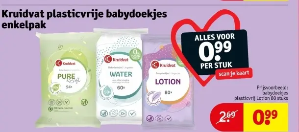 Aanbieding: Plasticvrije babydoekjes enkelpak