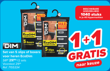 Aanbieding: Set van 5 slips of boxers  EcoDim