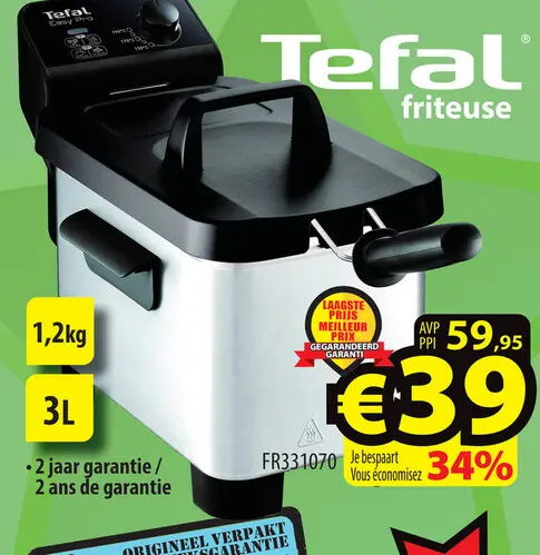 Aanbieding: Tefal Easy Pro friteuse