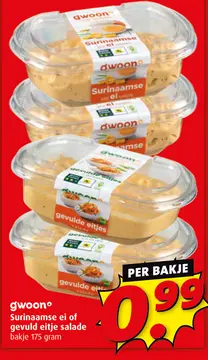 Aanbieding: Surinaamse ei of gevuld eitje salade