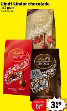 Aanbieding: Lindt Lindor chocolade