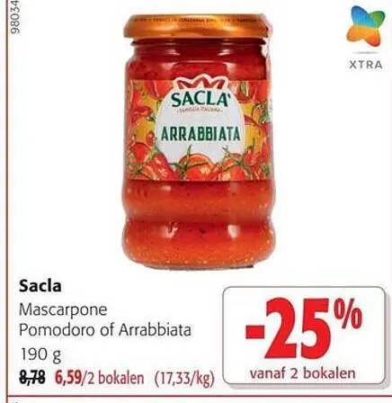 Promotie: Sacla Mascarpone Pomodoro of Arrabbiata