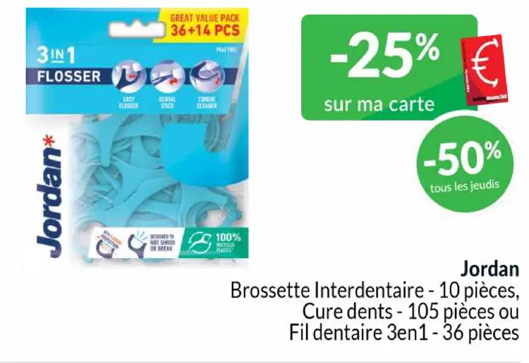 Offre: Brossette Interdentaire, Cure dents ou Fil dentaire 3en1