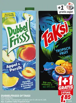 Aanbieding: Dubbelfrisss of TAKSI