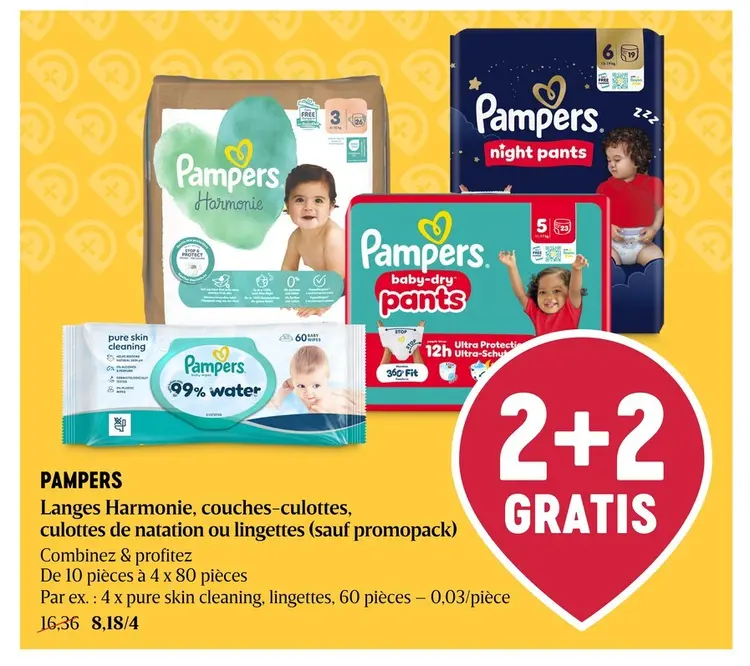 Offre: Langes Harmonie, couches-culottes, culottes de natation ou lingettes